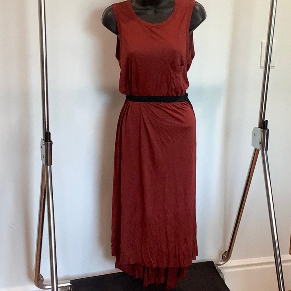 ALC burgundy open back dress, size extra small